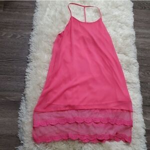 Mitto Shop Racer Back Cami Pink Dress Womens Size Small
